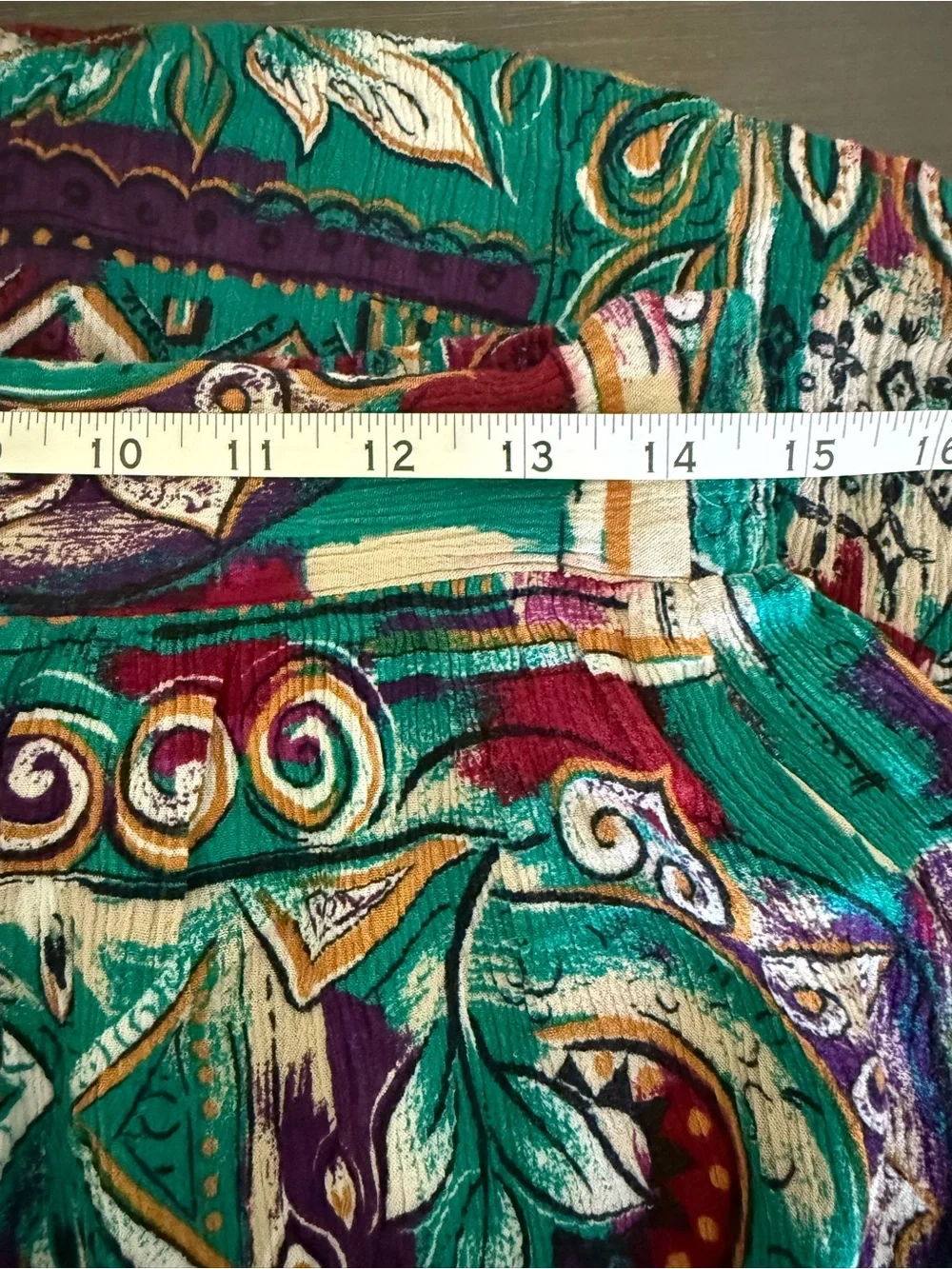 Vintage 90’s Lee David Multicolored Abstract Print Button-Front Skirt Size L